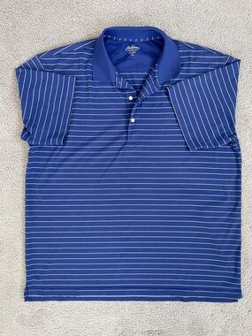 Jack Nicklaus Performance Polo Men’s XL Blue White Stripe
